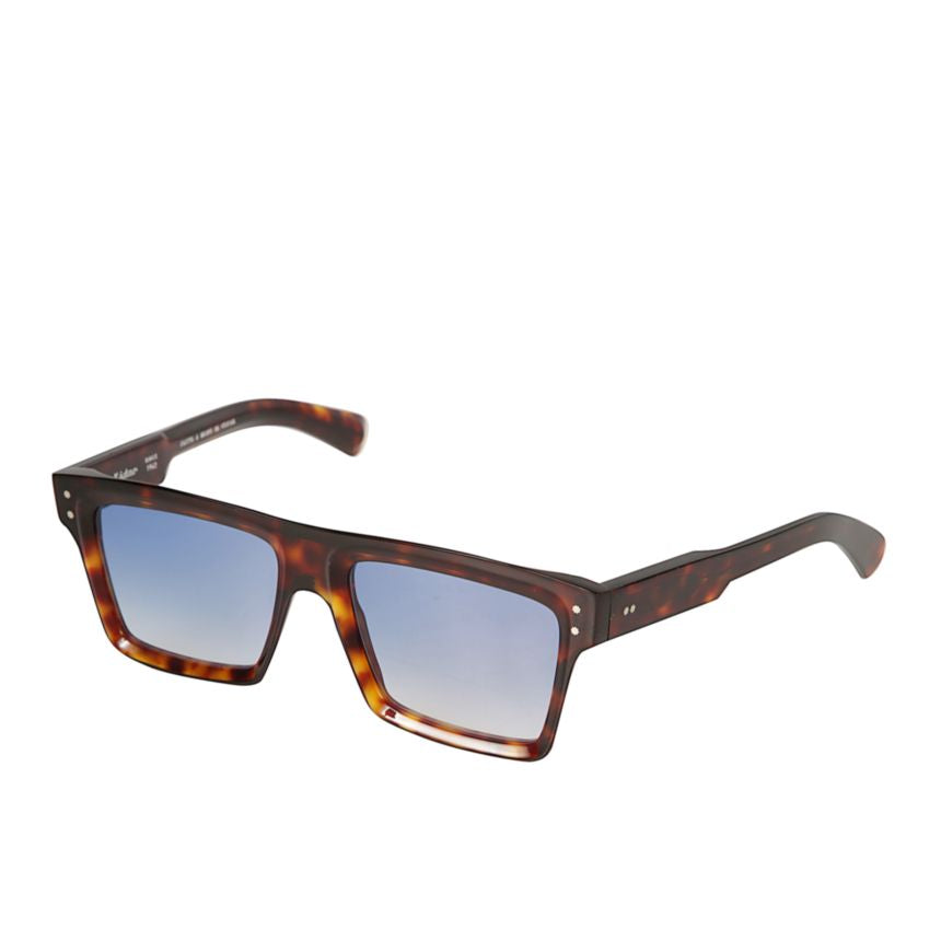 Premium 7 Rectangular Tortoiseshell Sunglasses with Gradient Blue Lenses