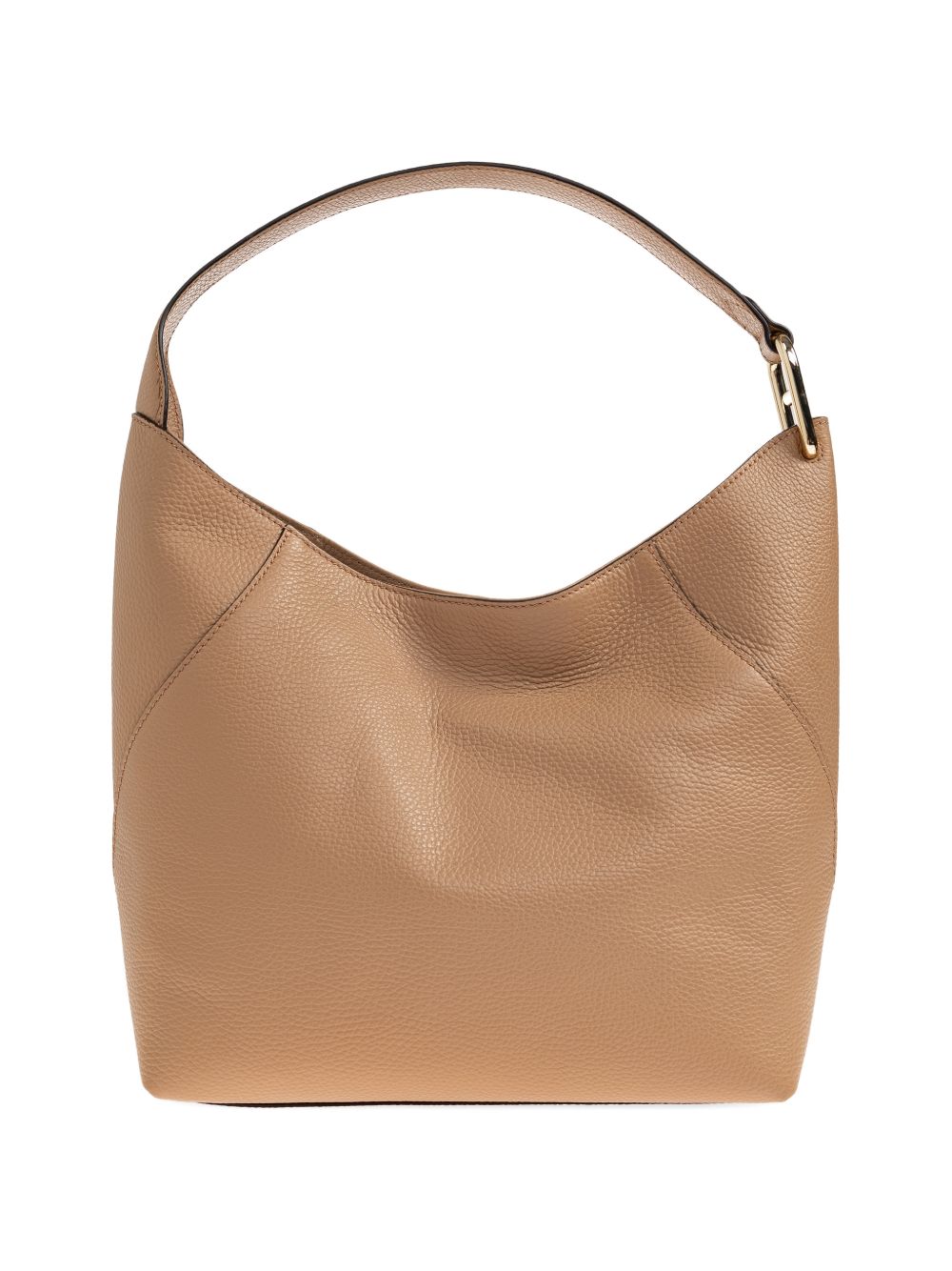Slouchy Brown Pebbled Leather Handbag