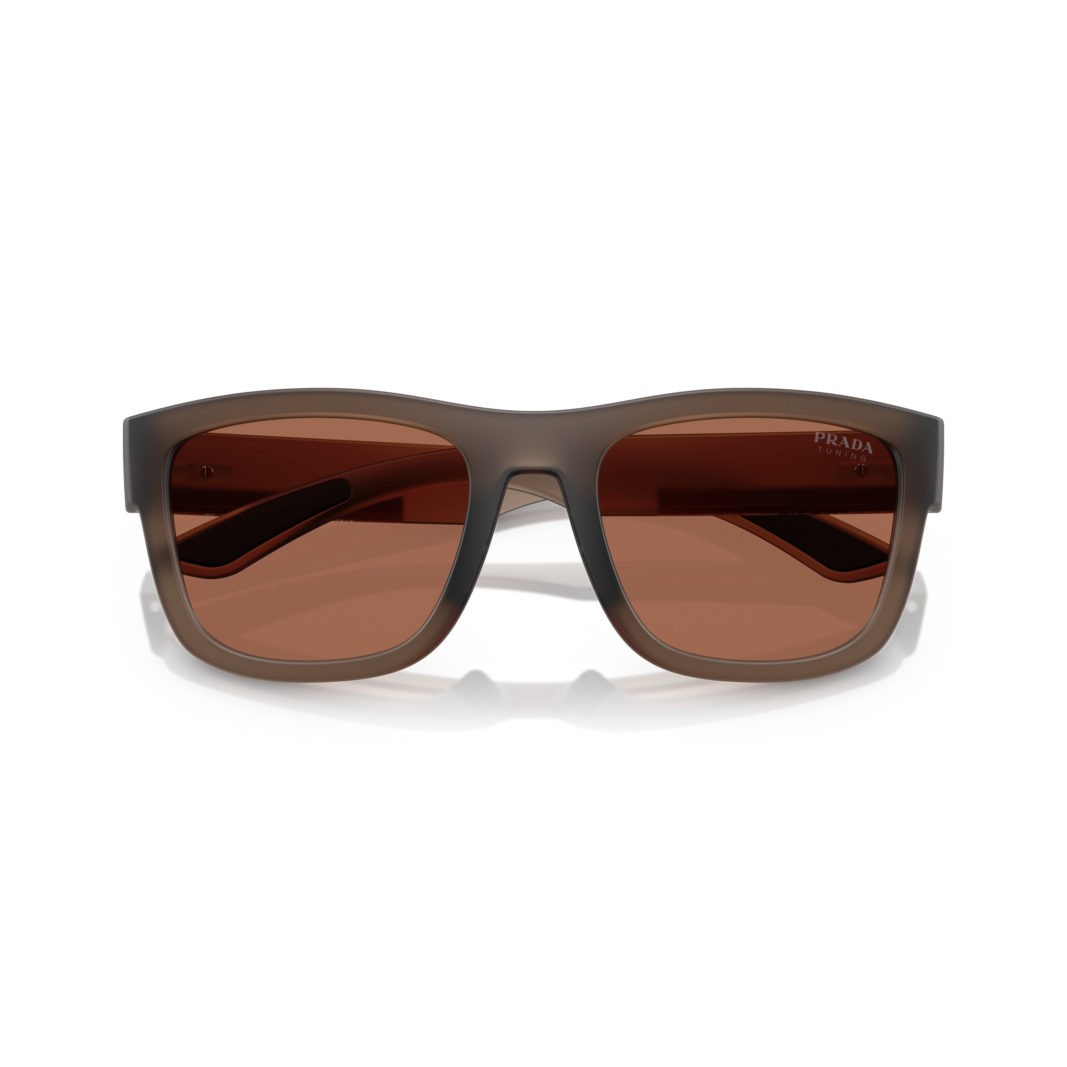 0ps 01zs Translucent Brown Rectangular Sunglasses
