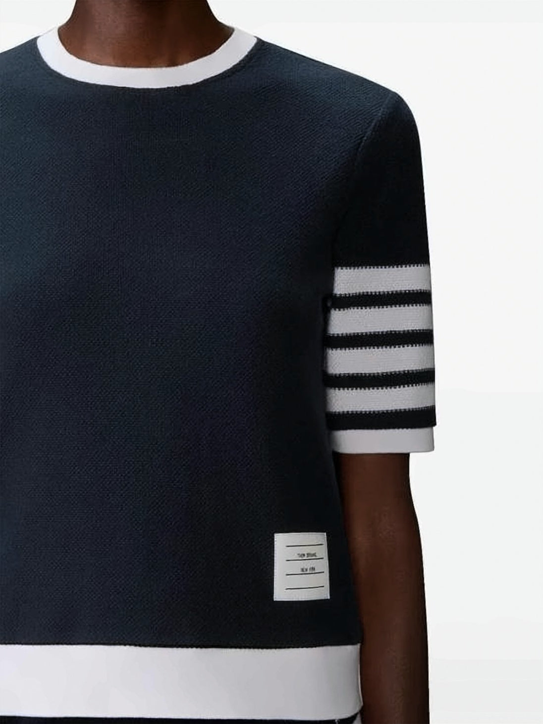 Textured Cotton Piqué Top