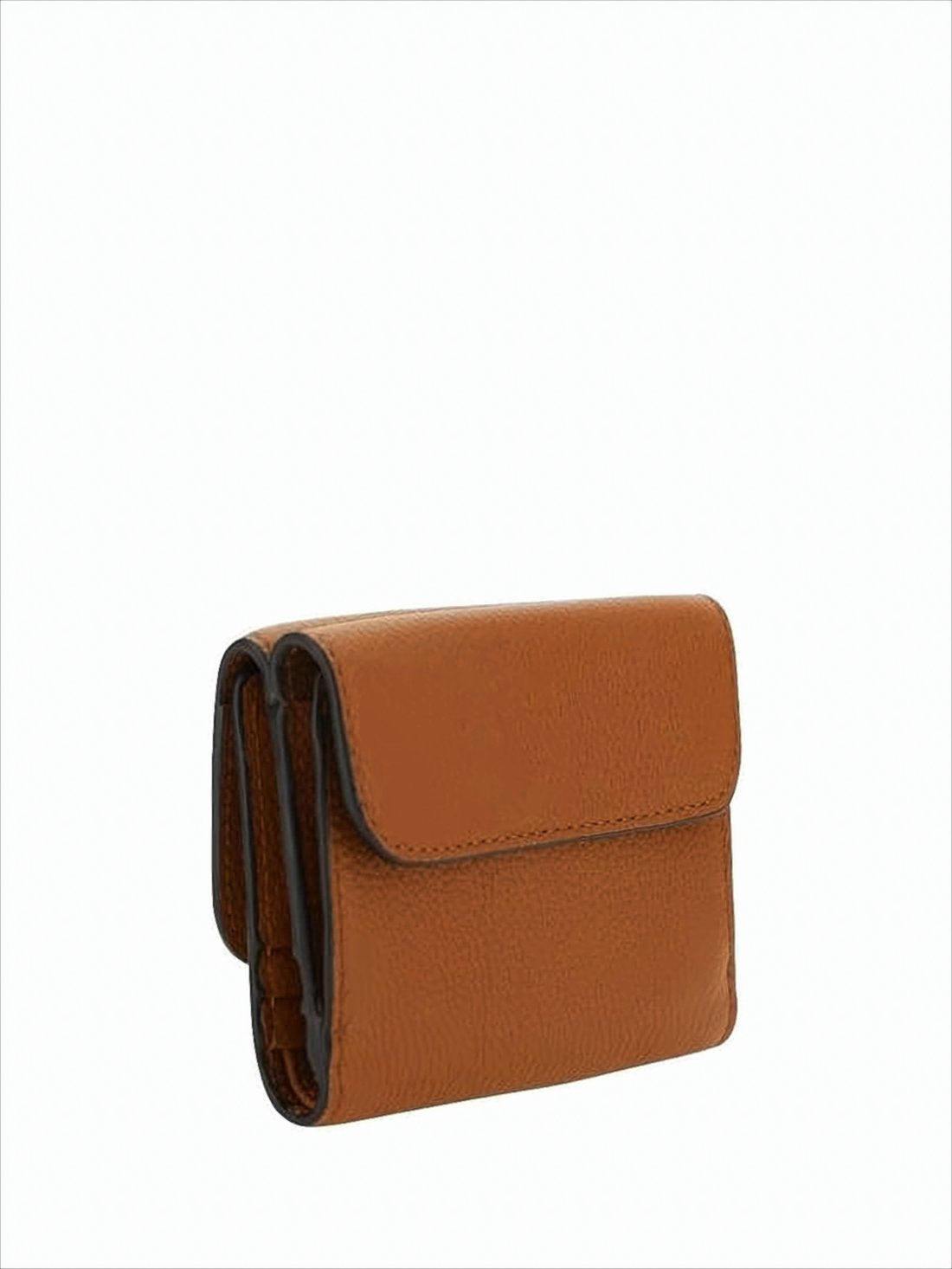 Textured Calf Leather Tri-Fold Wallet