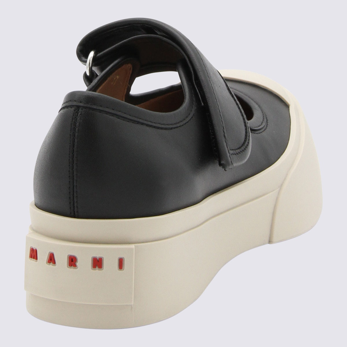 Black Oversized-Sole Sneakers