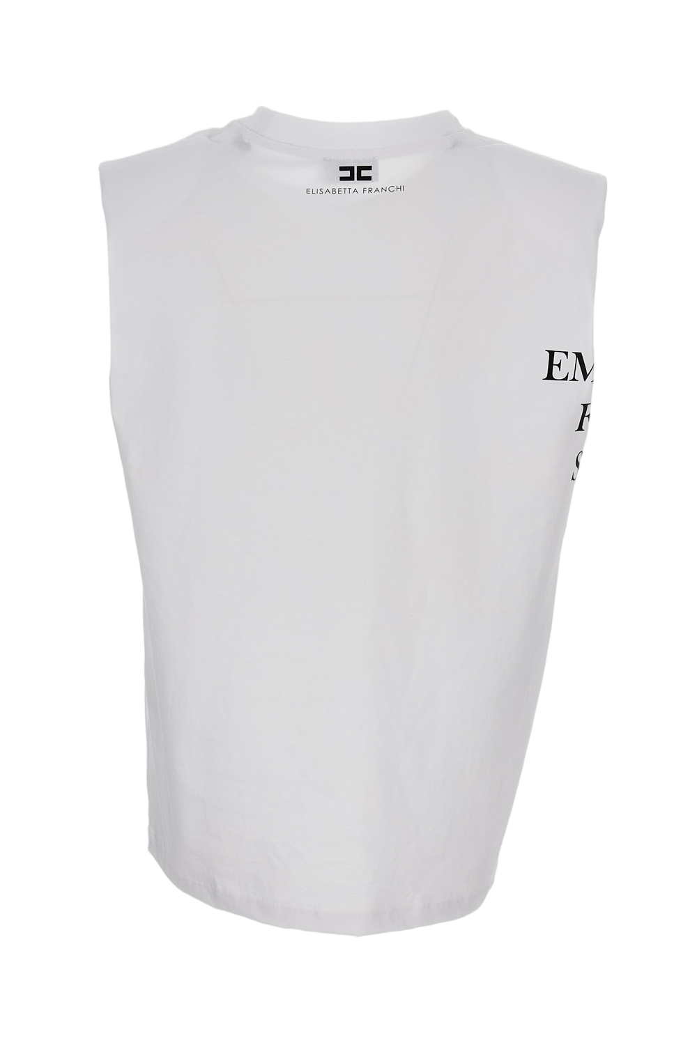 Luźny T-shirt z poduszkami na ramionach