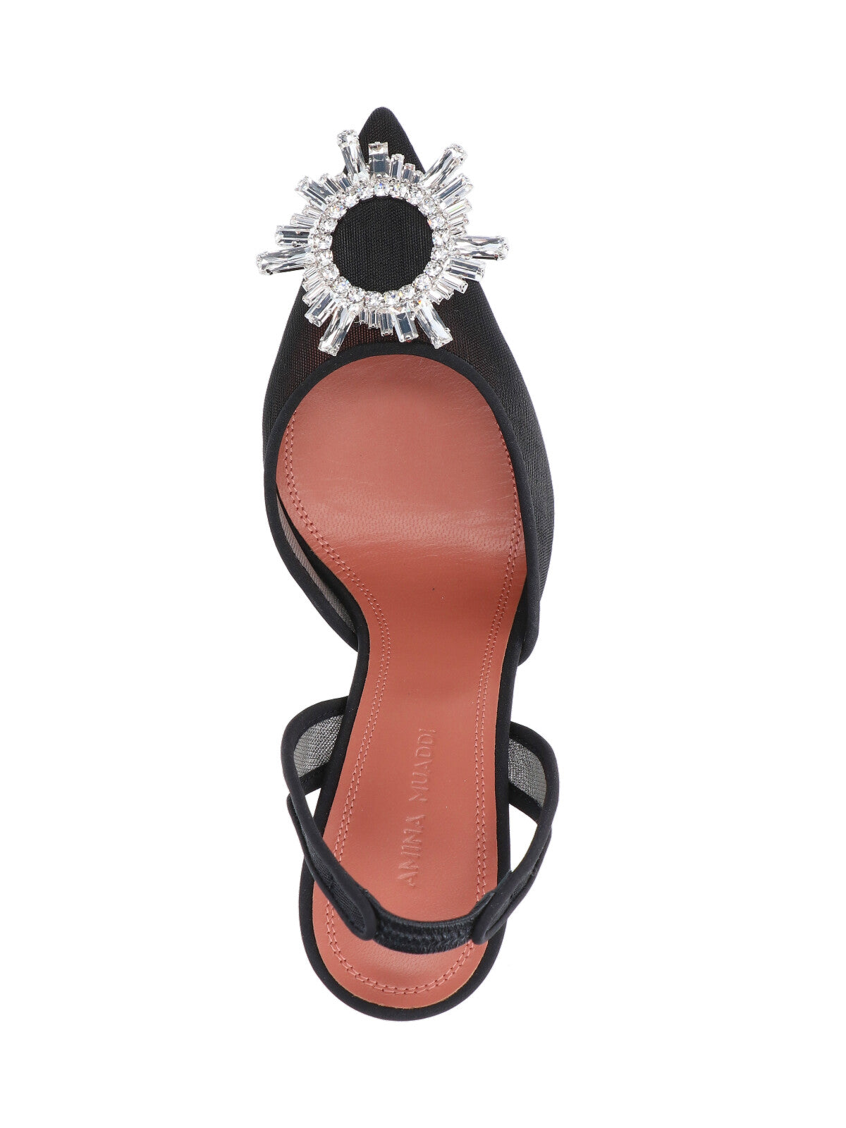 "Begum" Pumps, In Black Mesh, Pointed Toe