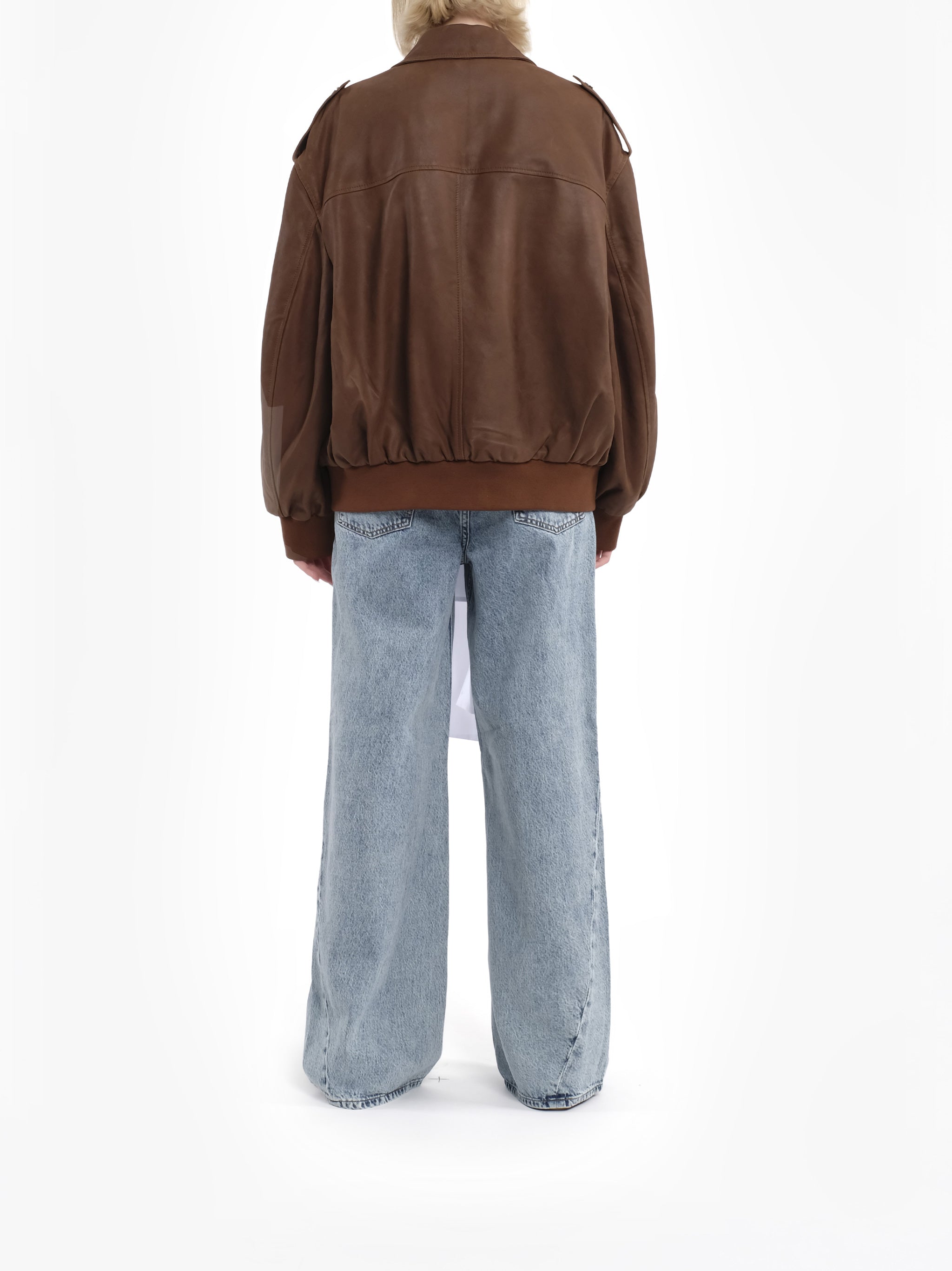 Brown New Blossom Boxy Fabric Jacket