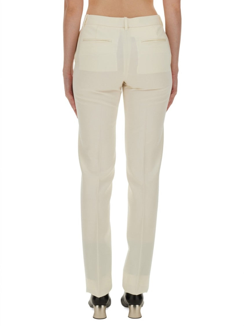 Tailored Wool Pants With Classic Waistband