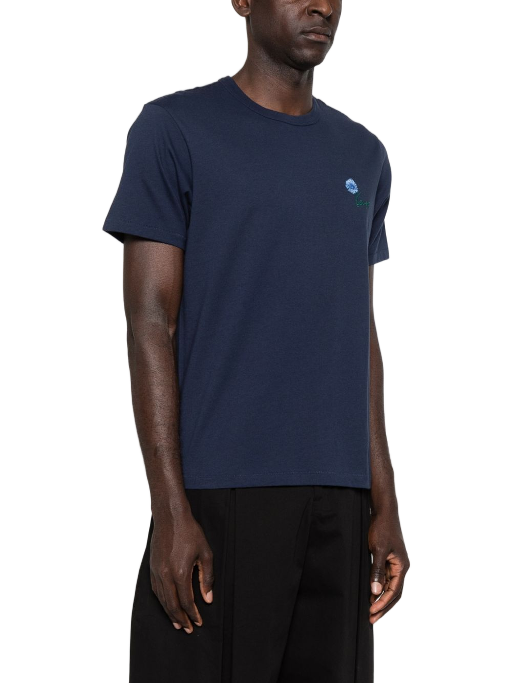 White Contrast Trim Round Neck T-Shirt