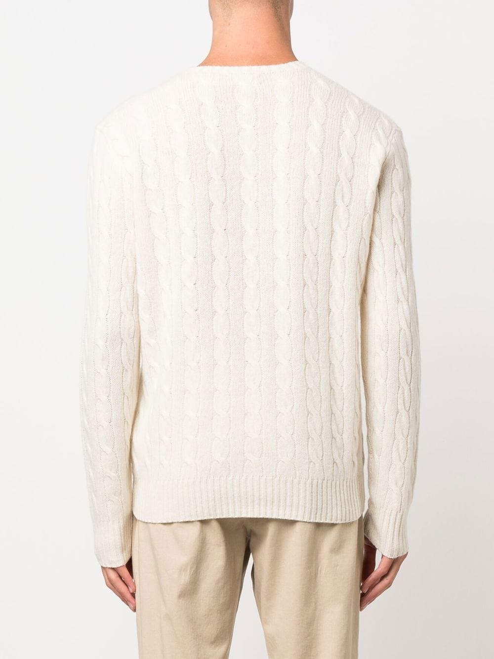 White Cable-Knit Sweater