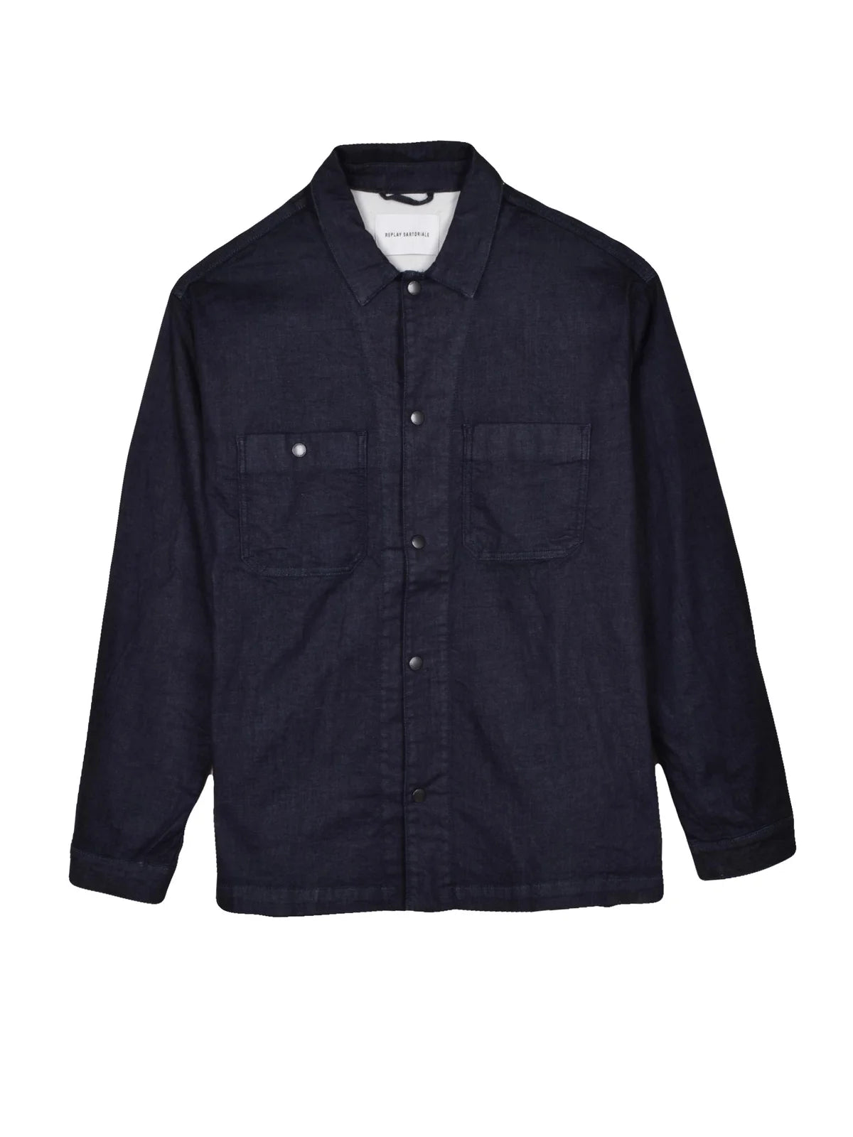 Blue Stretch Cotton Slim Fit Shirt