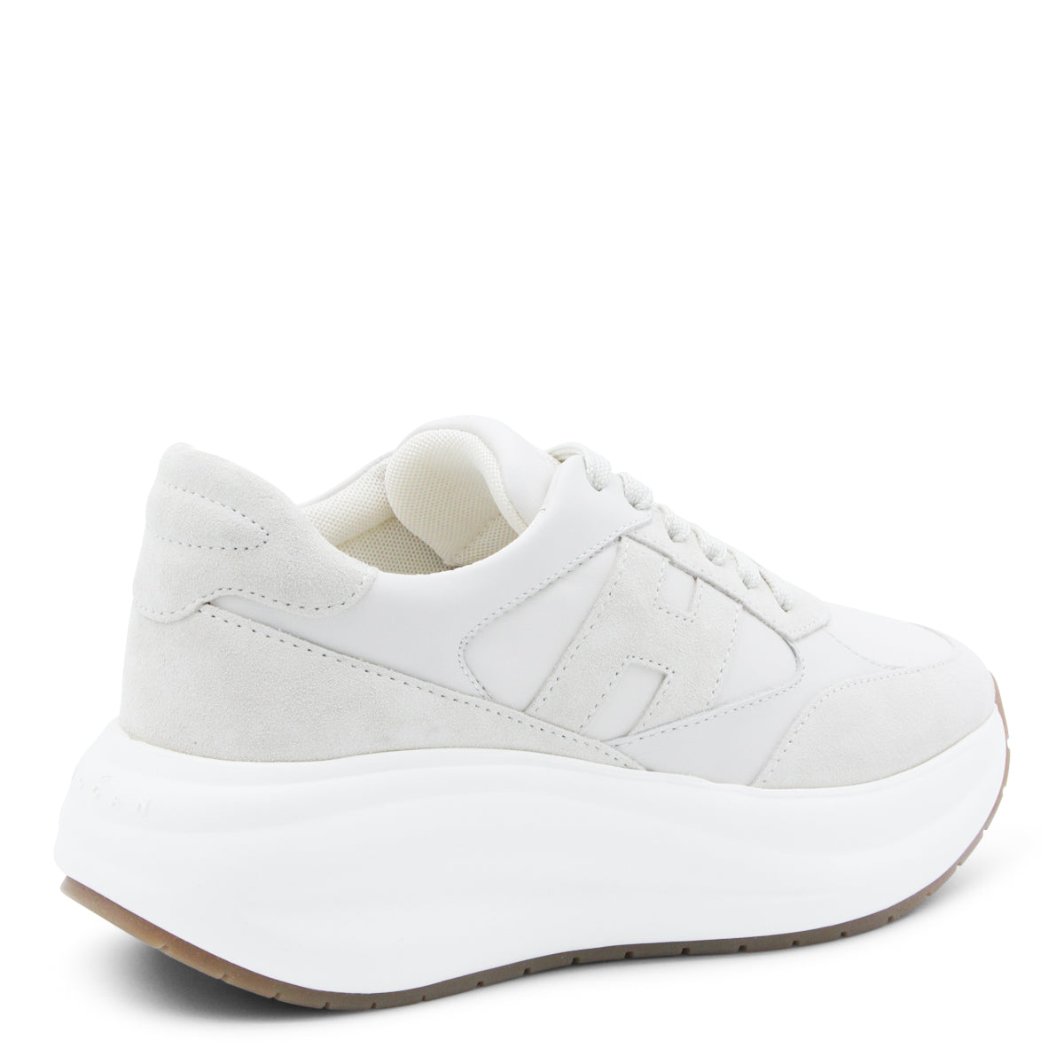 Sole White Sneakers With Soft Suede