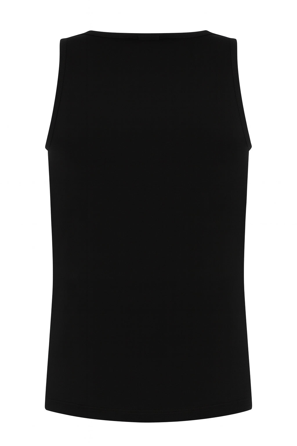 Relaxed Fit Black Cotton-Modal Top