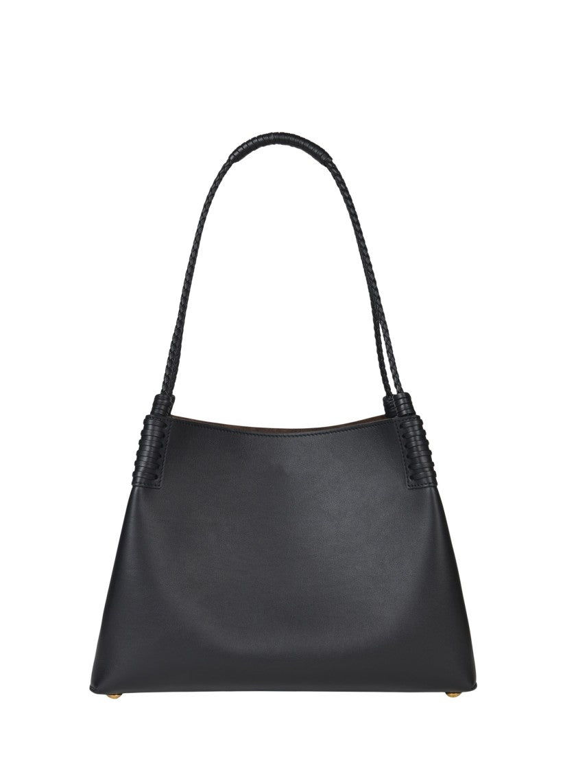 Black Leather Small Libra Tote