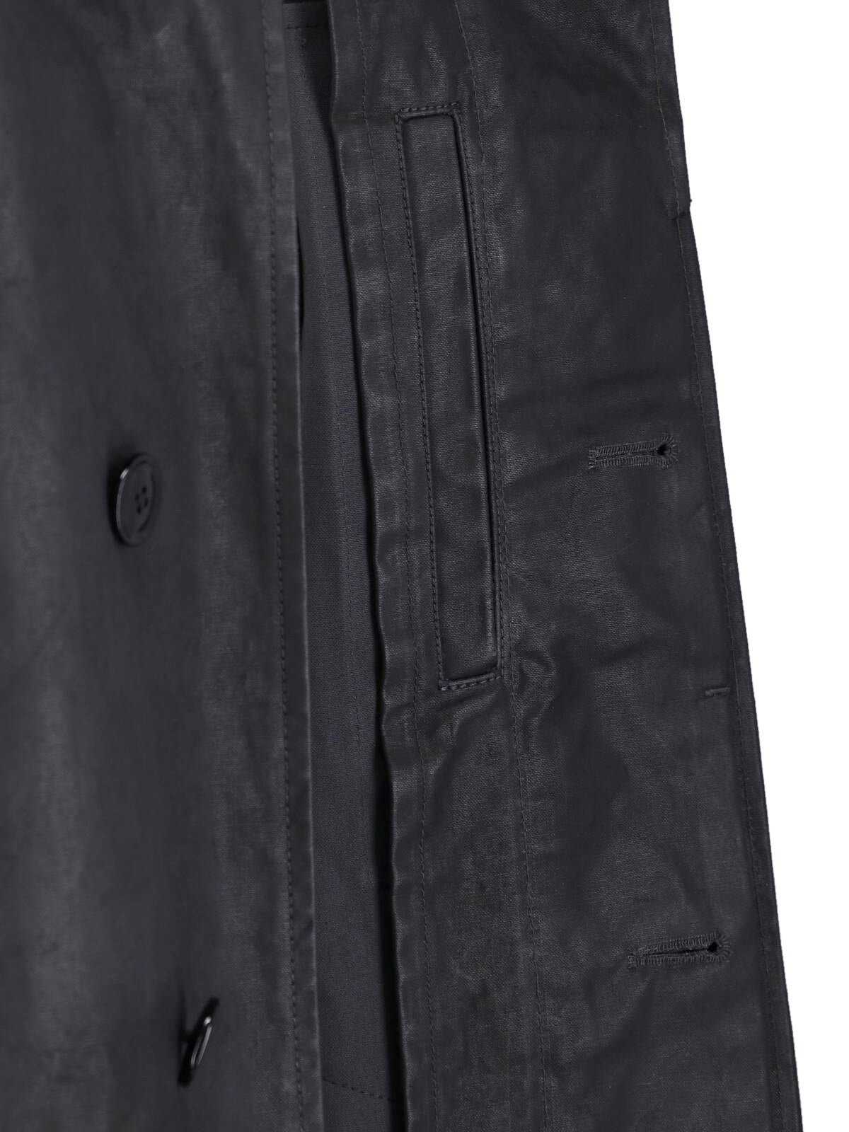 Black Hooded Straight-Cut Casual Jacket