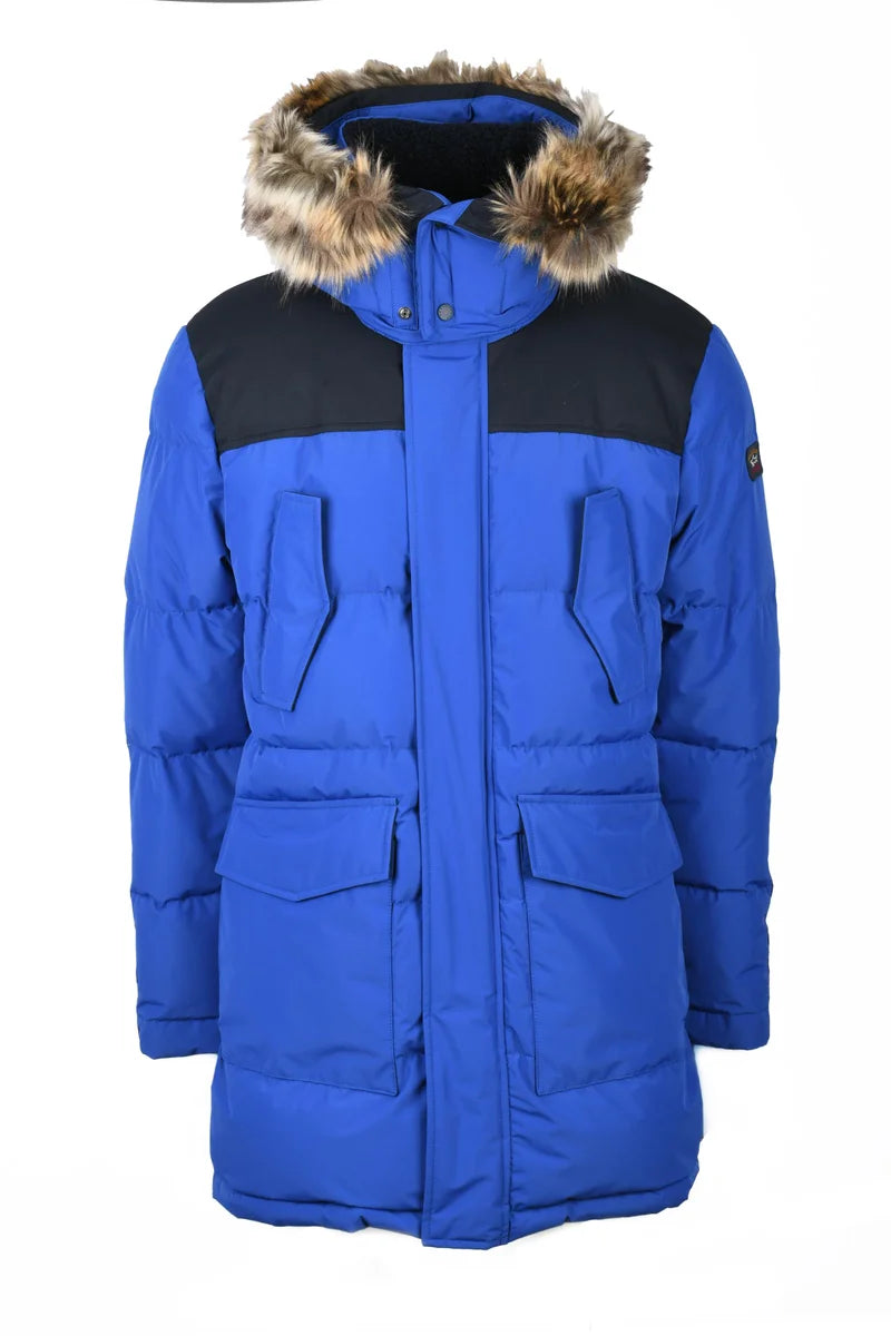 Long Down Jacket - Blue
