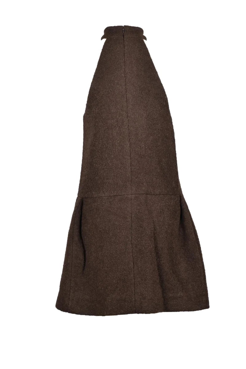 Bouclé Wool Alpaca Dress - Brown