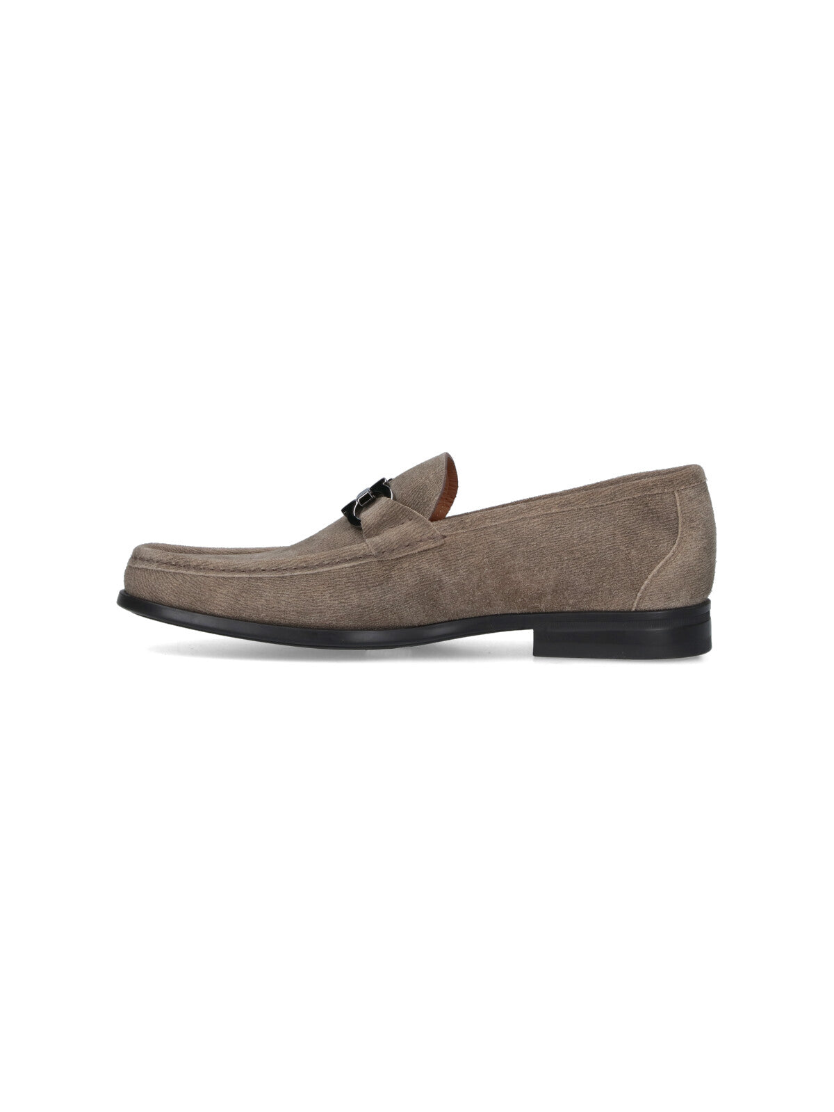 "Gancini" Suede Moccasins – Beige