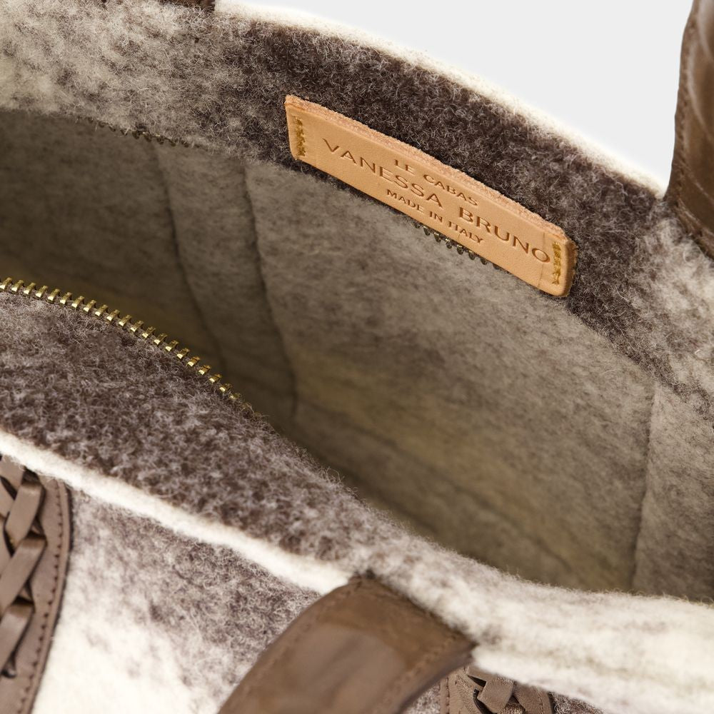 Cabas S Shopper Bag - Wool - Brown