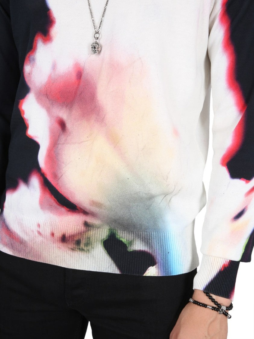 Jersey With Solarised Flower Print