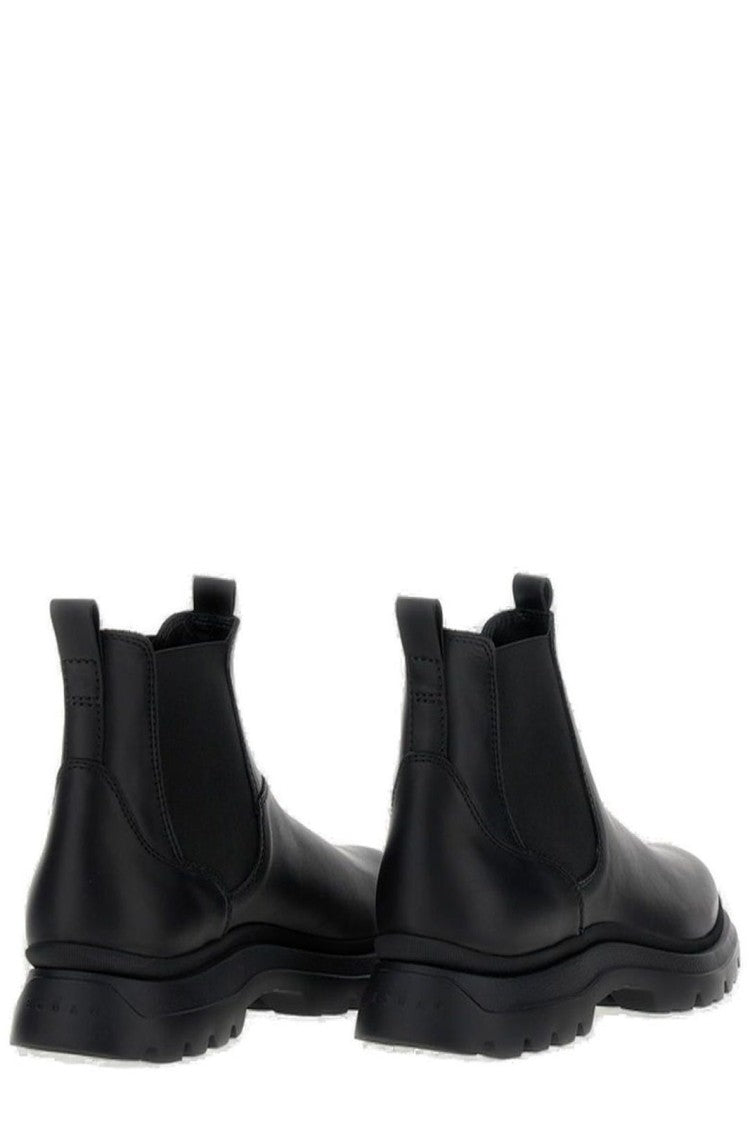 Sleek Black Leather Ankle Boots