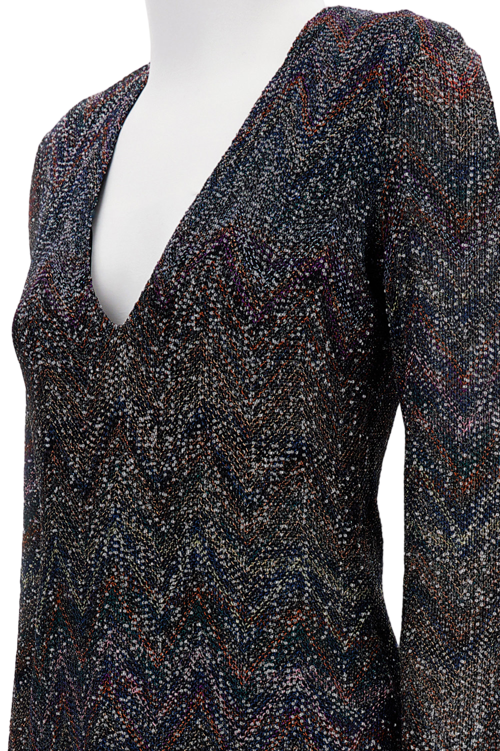 V-Neck Sequined Short Dress