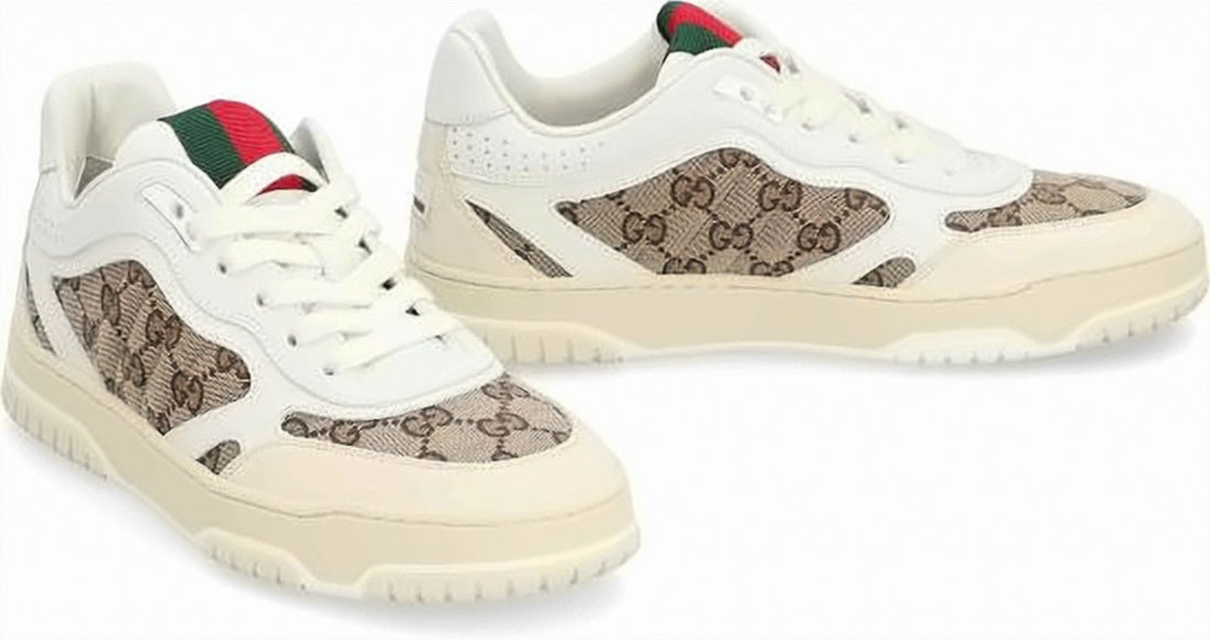 Low-Top Sneakers with Monogram Pattern