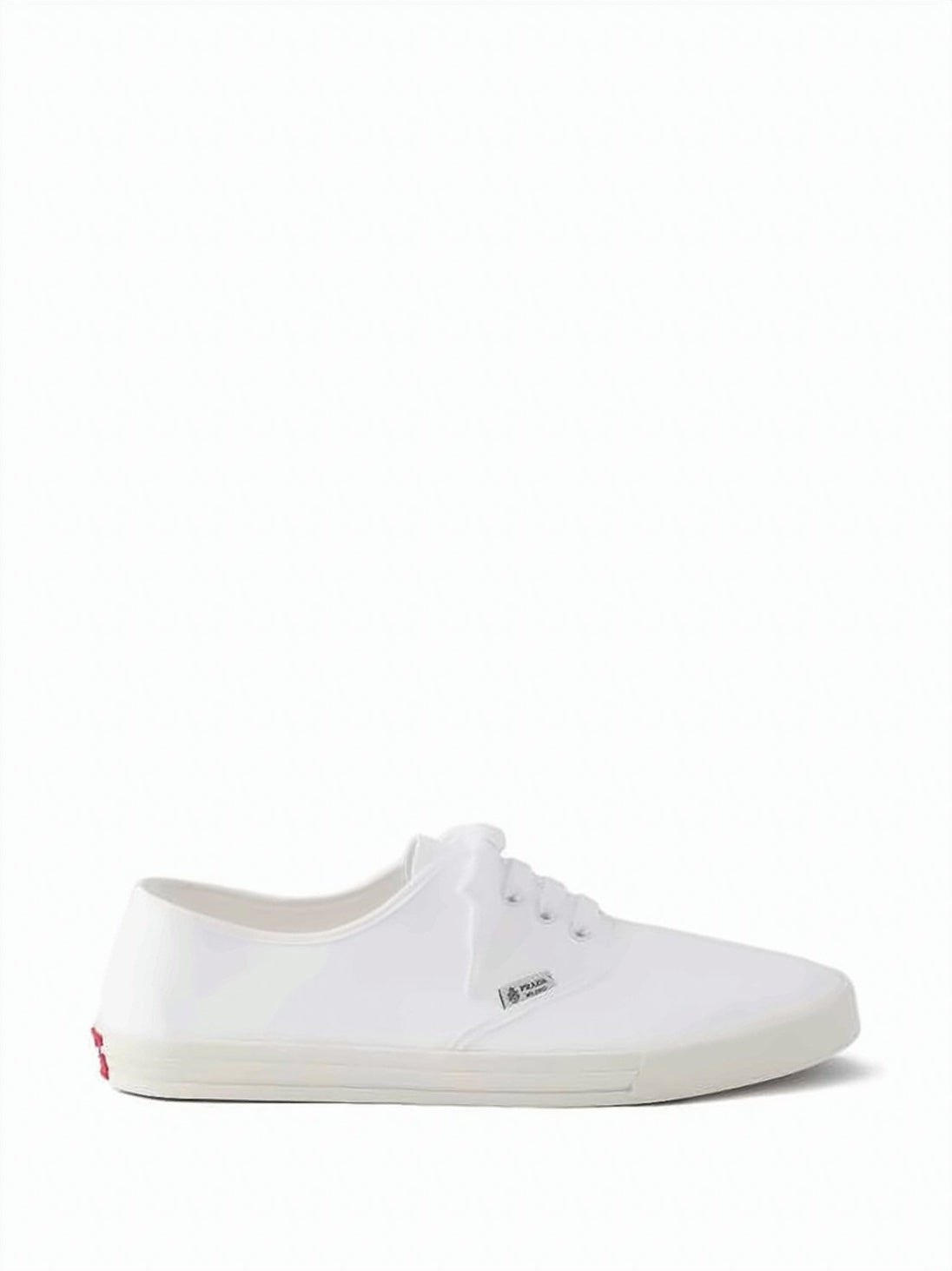 Low-Top Sneakers in Smooth Cotton Fabric with Design