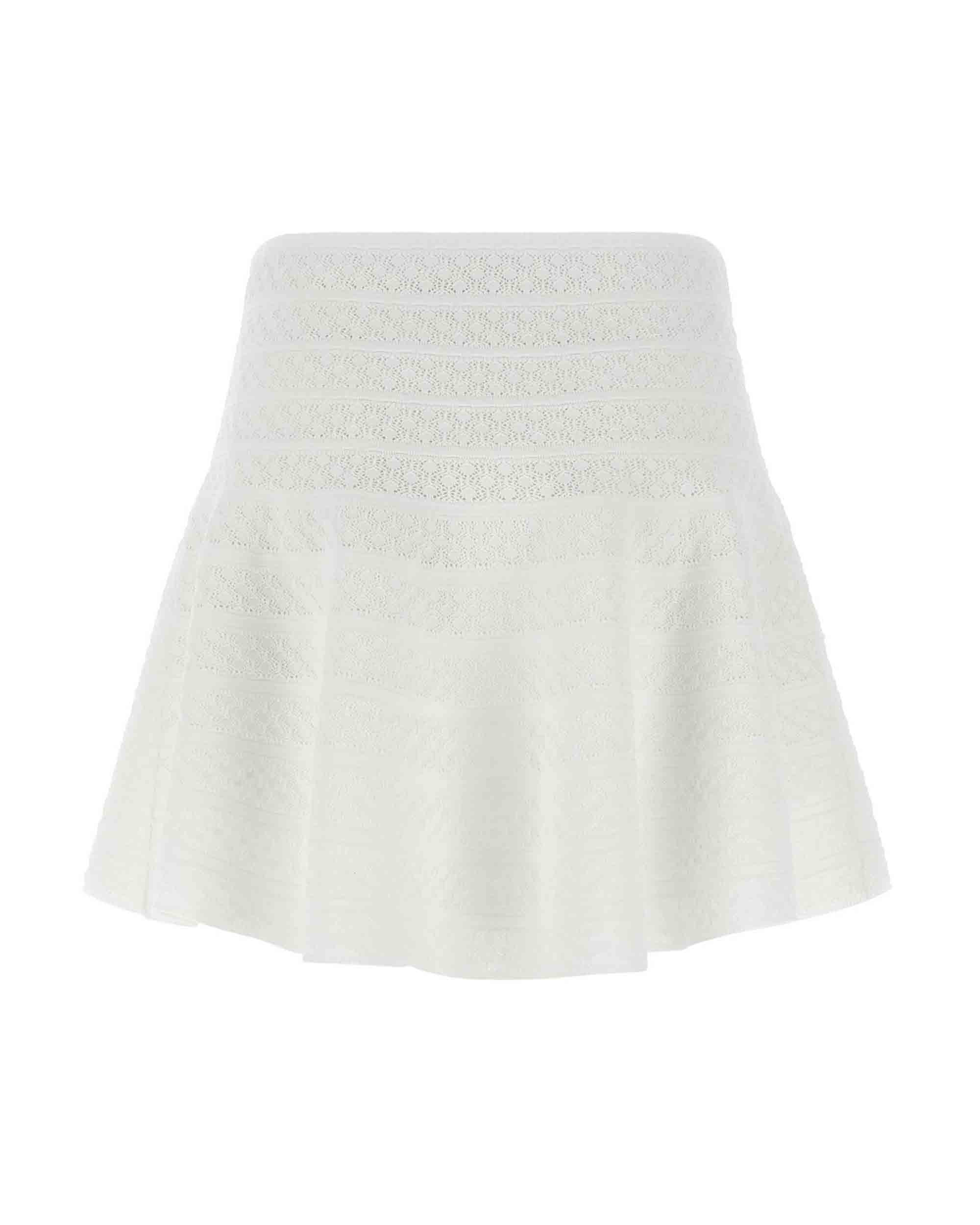 White Pointelle Skirt