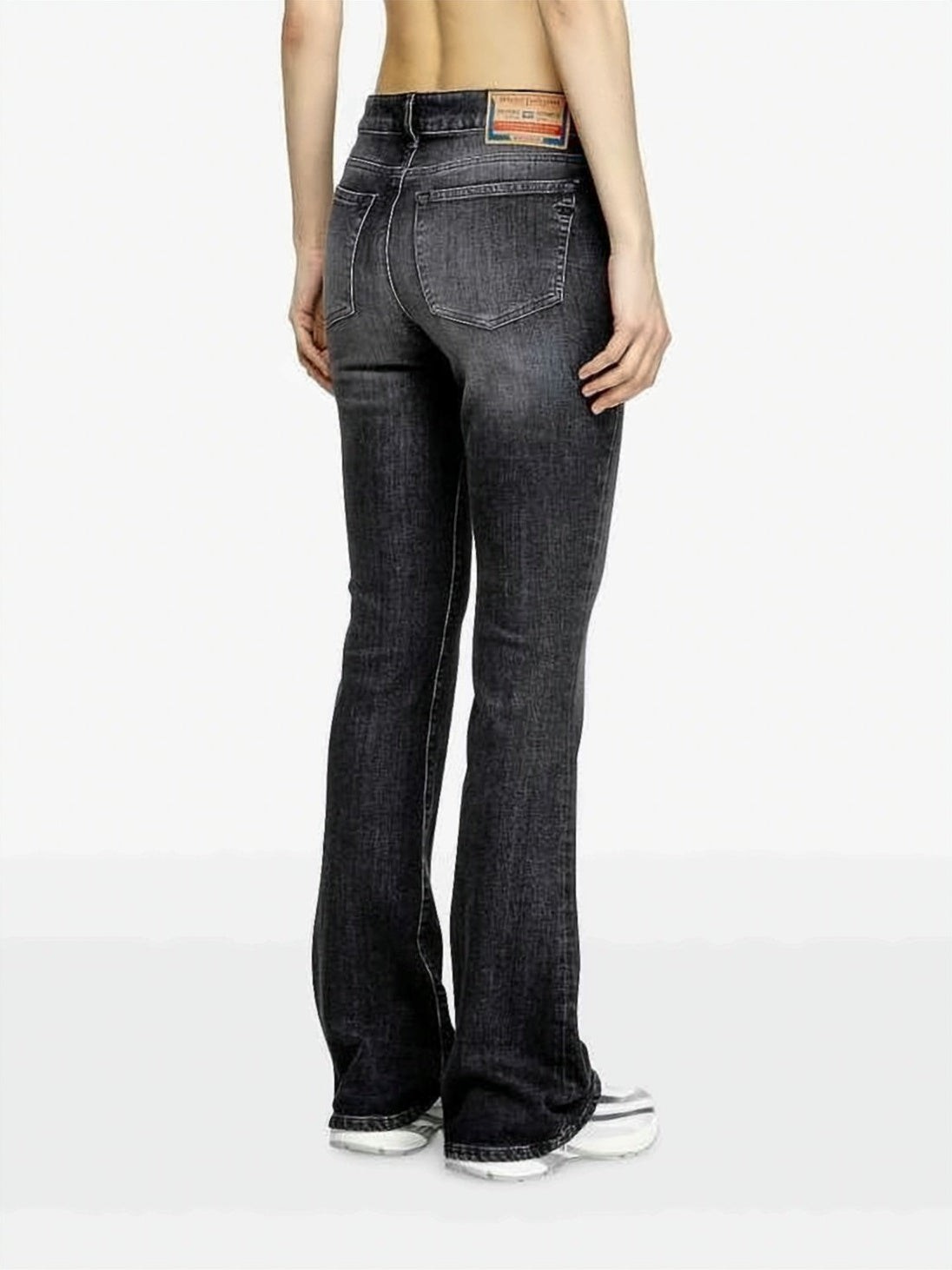Bootcut Jeans with Faded Black Wash