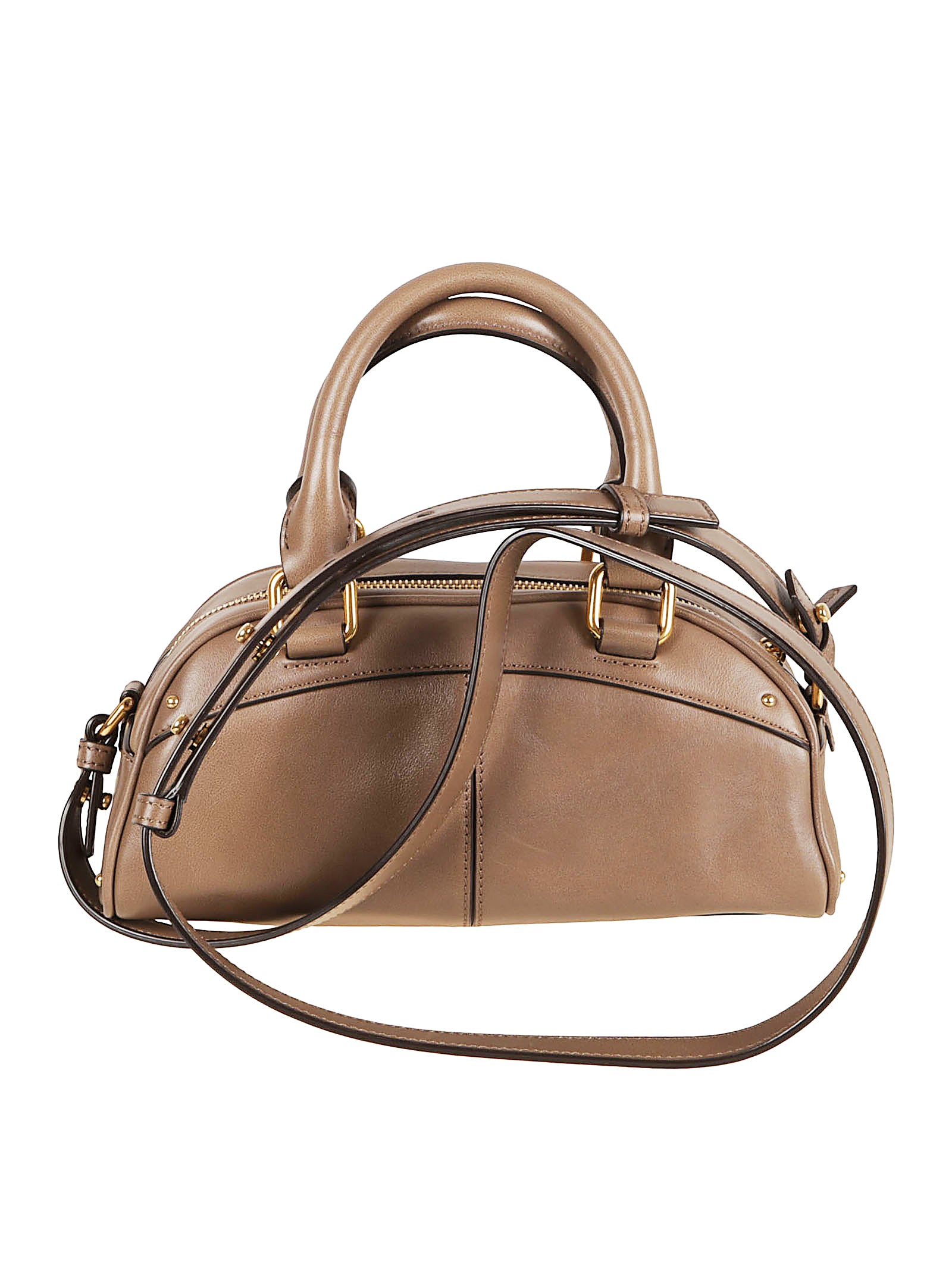 Structured Small Bowling Bag in Luxurious Calfskin