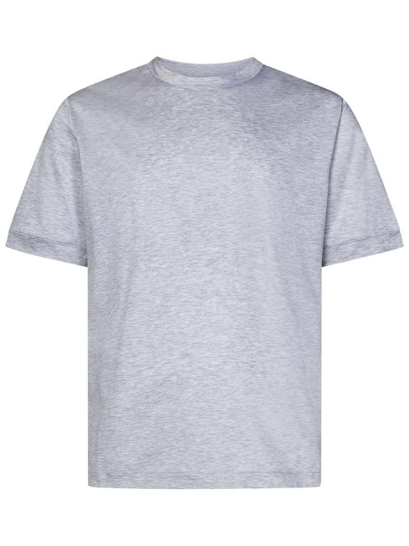 Melange Grey T-Shirt In Loro Piana Jersey Fabric