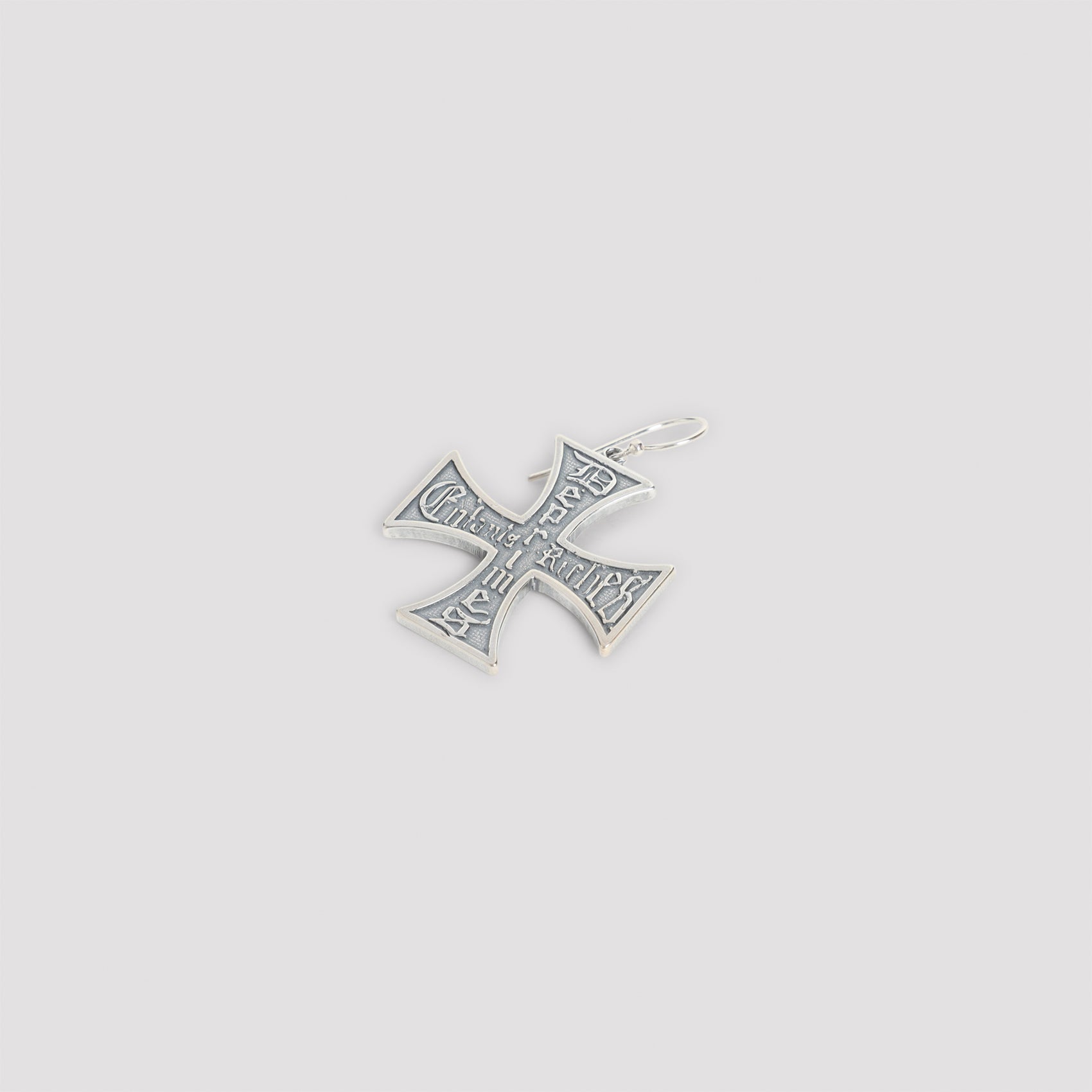 Intricately Engraved Sterling Silver Cross Earrings
