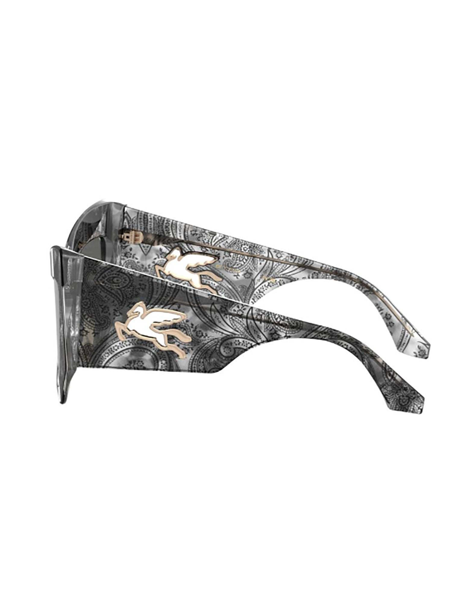 Ponadwymiarowe okulary przeciwsłoneczne kocie oczy ETROMANIA ze skomplikowanymi wzorami paisley