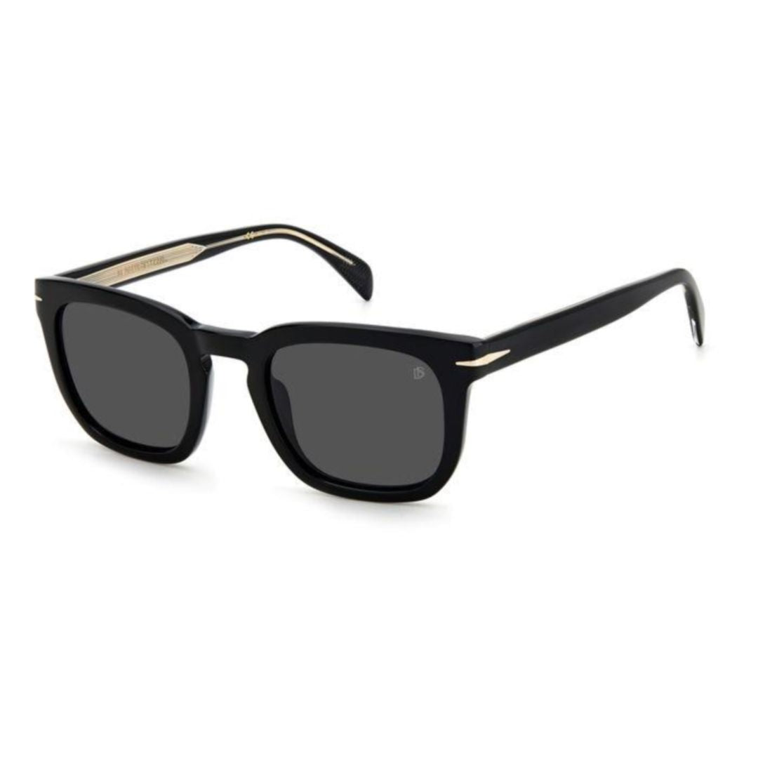 Db 7076/S Square-Frame Black Acetate Sunglasses