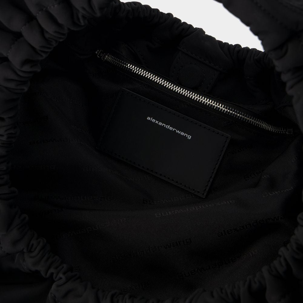 Crescent Medium Shoulder Bag - Nylon - Black