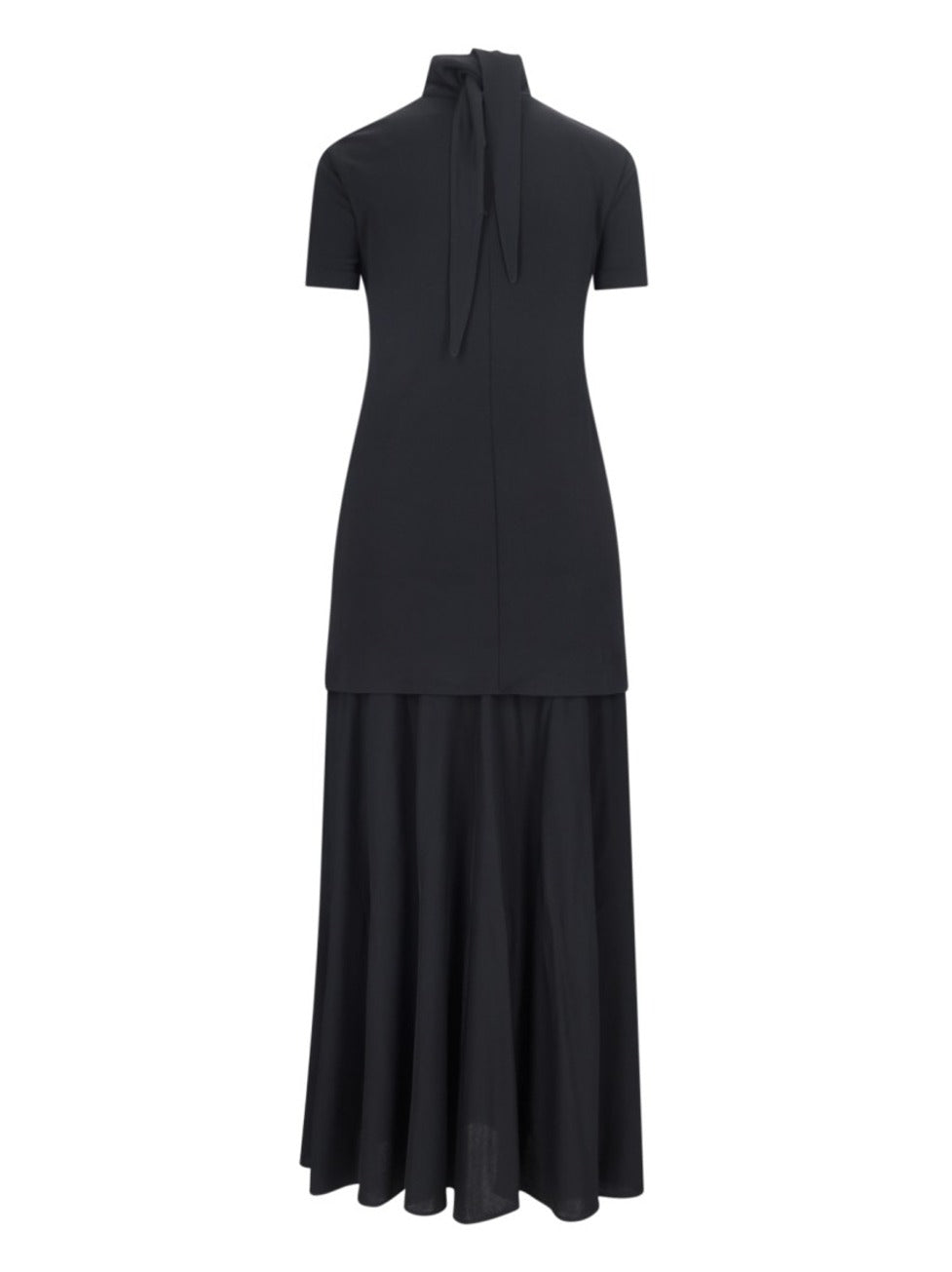 Layered Midi Dress – Black