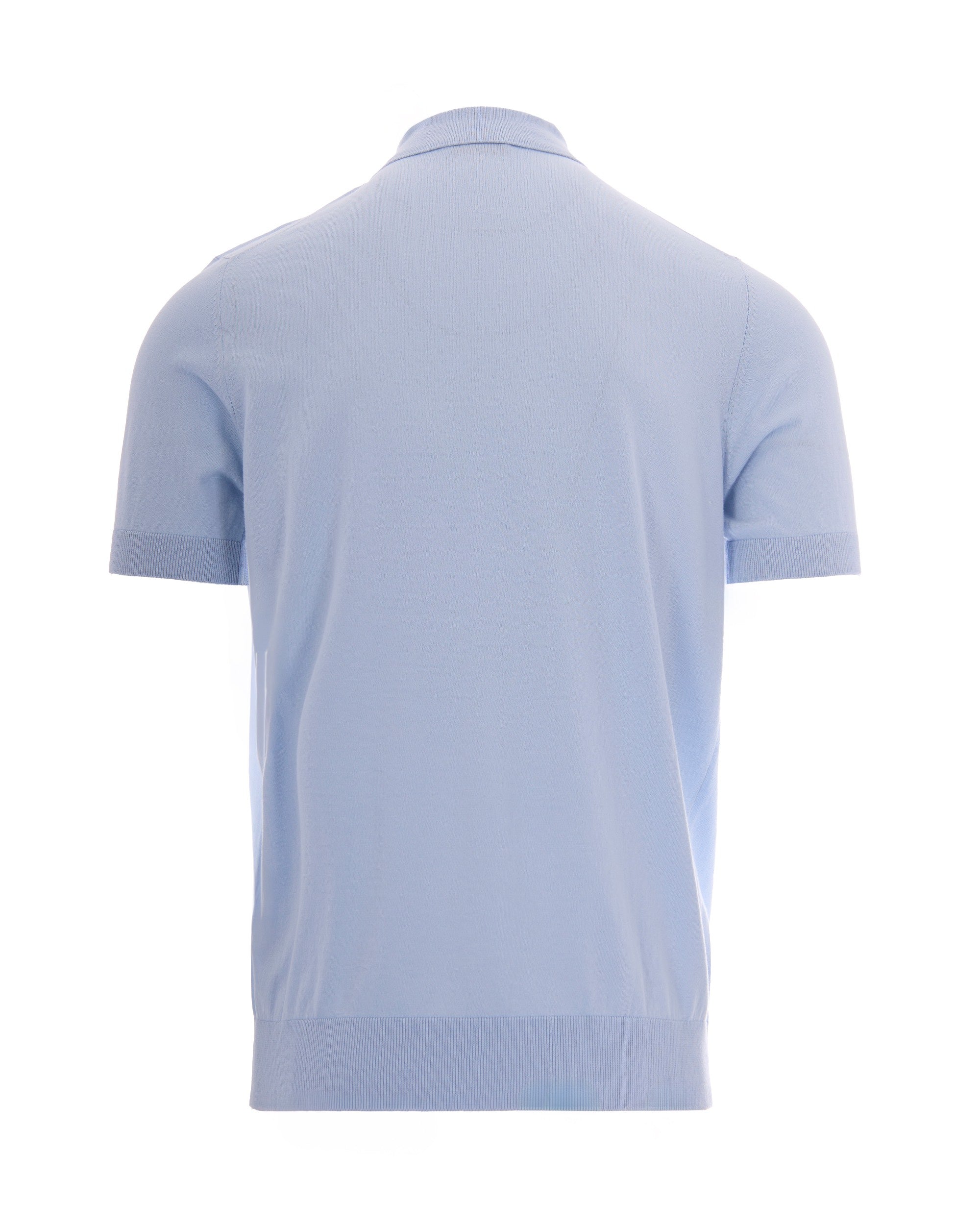 Light Blue Knit Polo Shirt