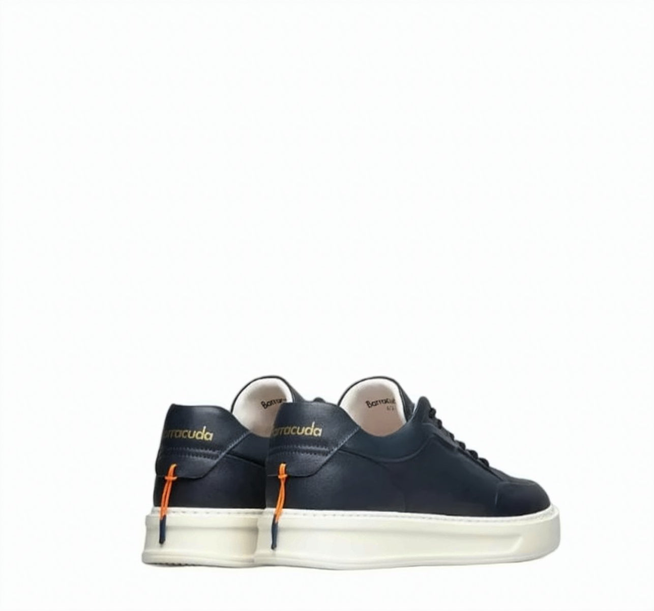 Blue Slip On Leather Sneakers