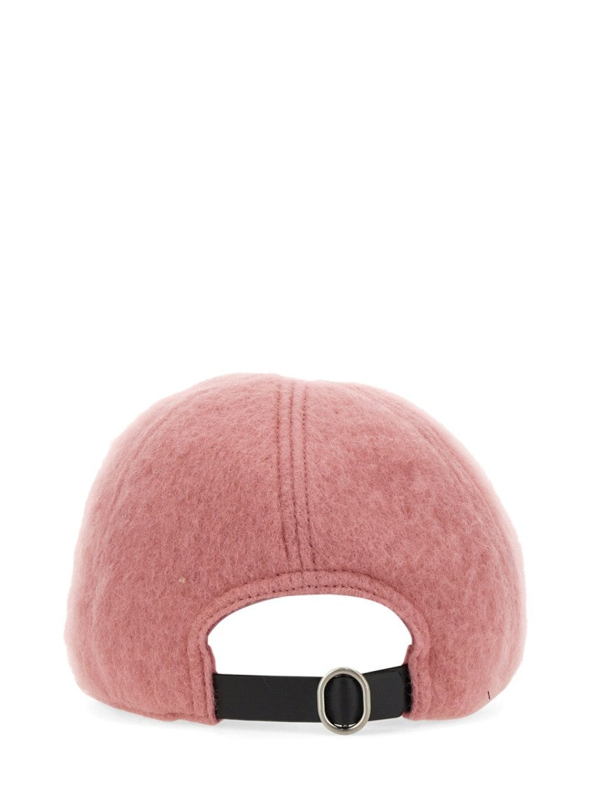 Textured Baseball Cap With Embossed Logo