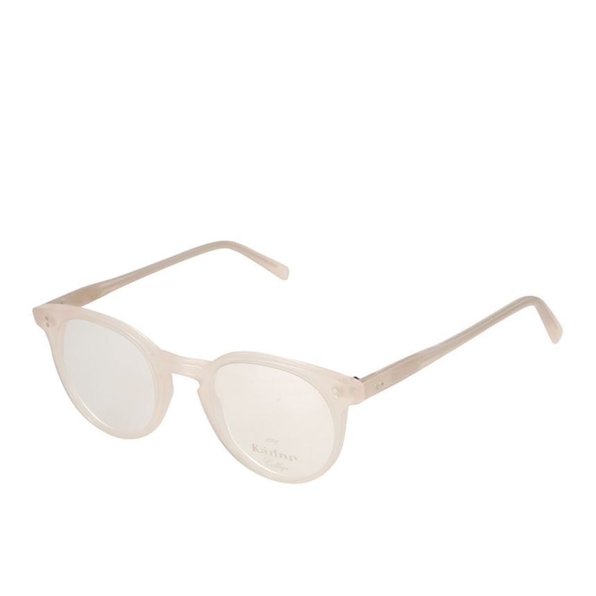 Chyli/N Translucent Beige Rounded Frame Eyeglasses with Tapered Temples