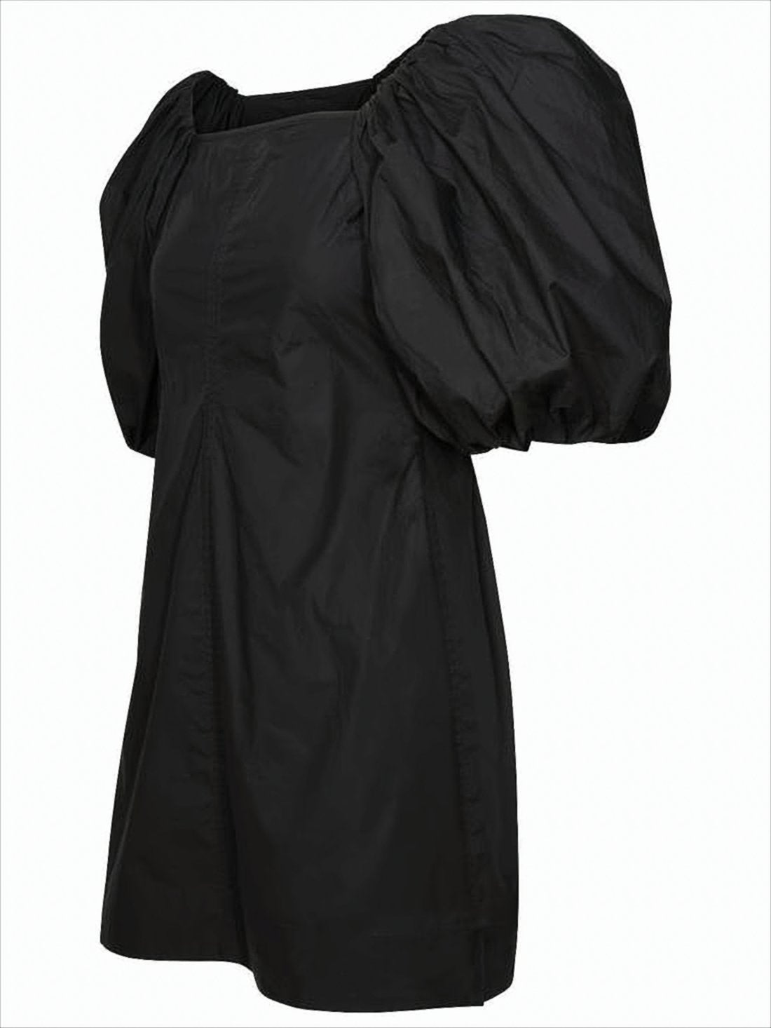 Square Neck Mini Dress with Dramatic Puff Sleeves