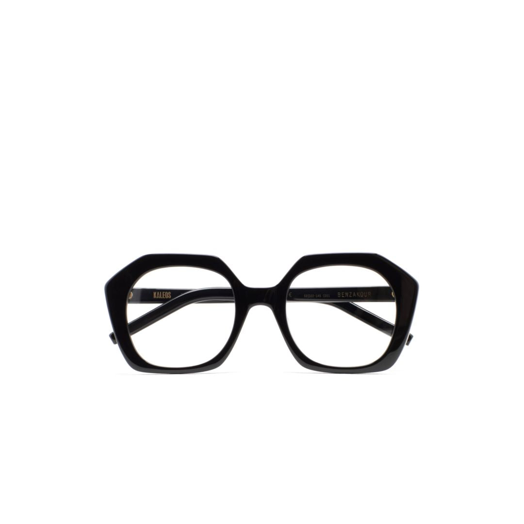 Benzakour Bold Geometric Hexagonal Black Sunglasses