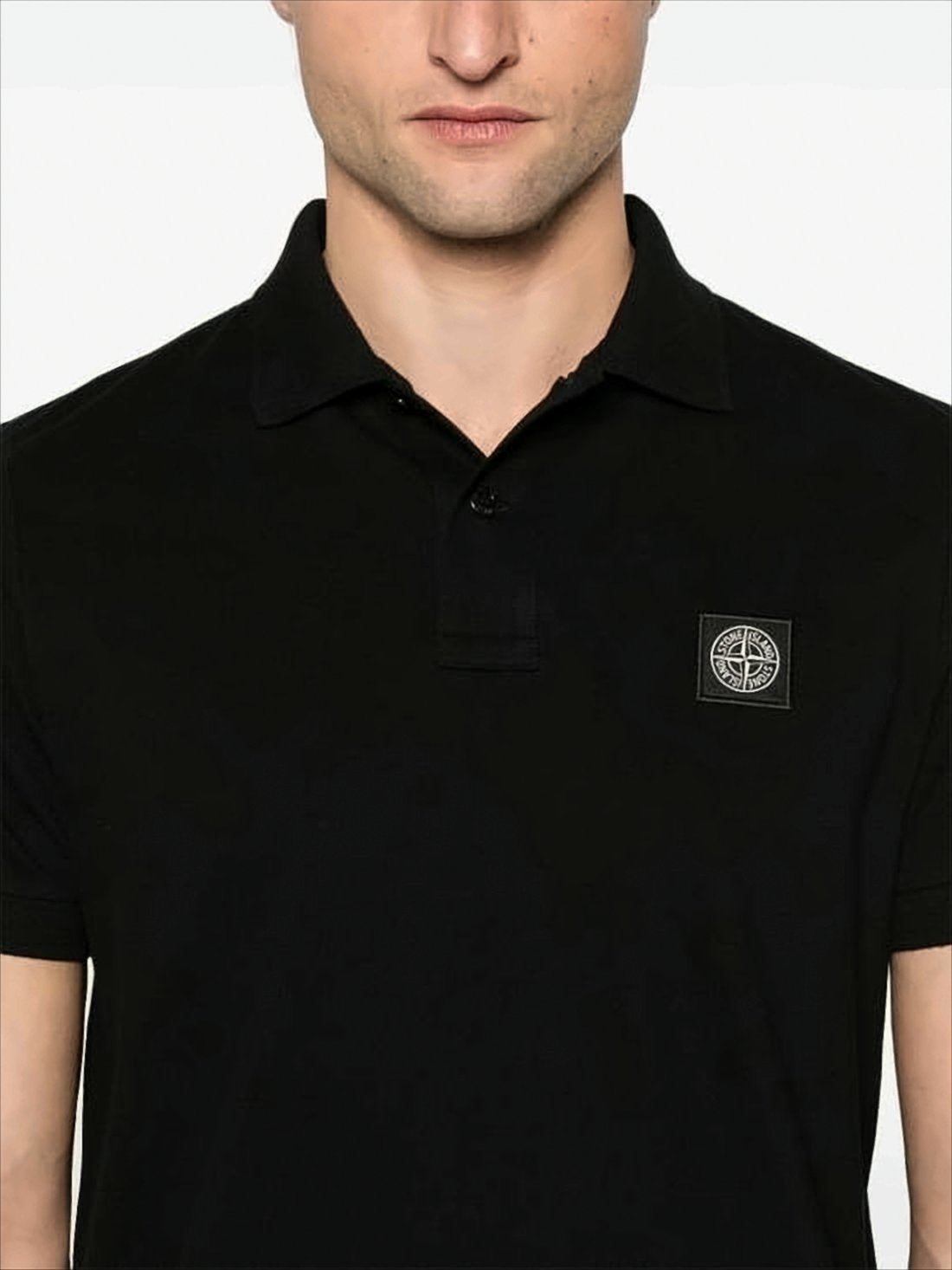 Black Short-Sleeve Polo Shirt