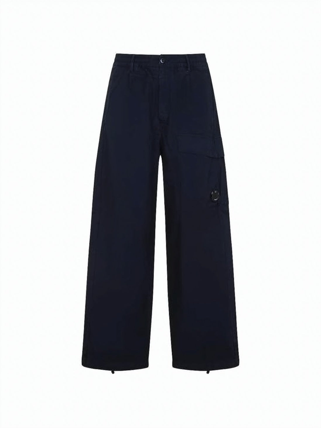 Wide-Leg Cropped Cargo Pants with Functional Pocket
