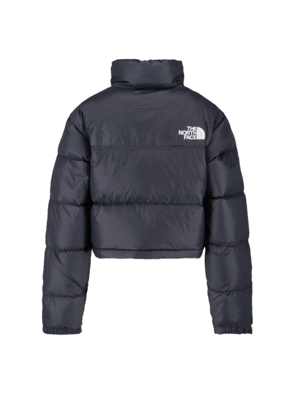 Short Down Jacket With Detachable Hood And Embroidered Logos