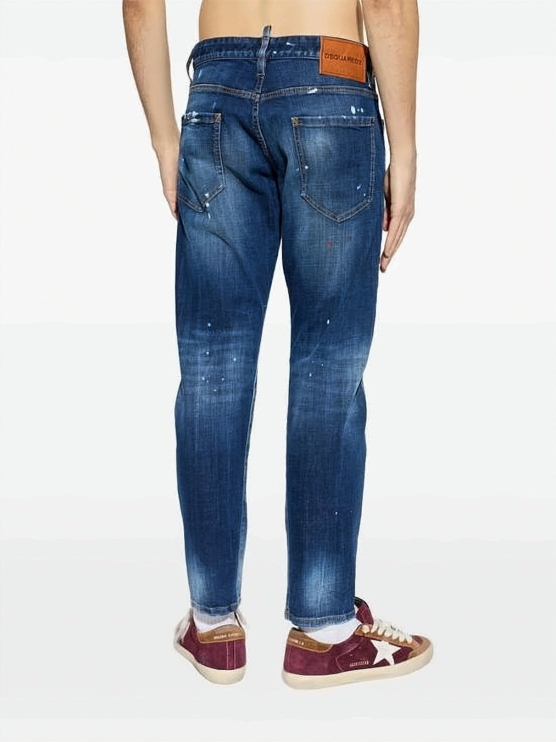 Distressed Medium Blue Denim Pants