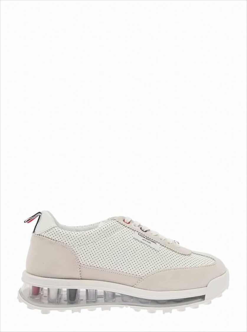 Perforated Calfskin Sneakers with Transparent Sole