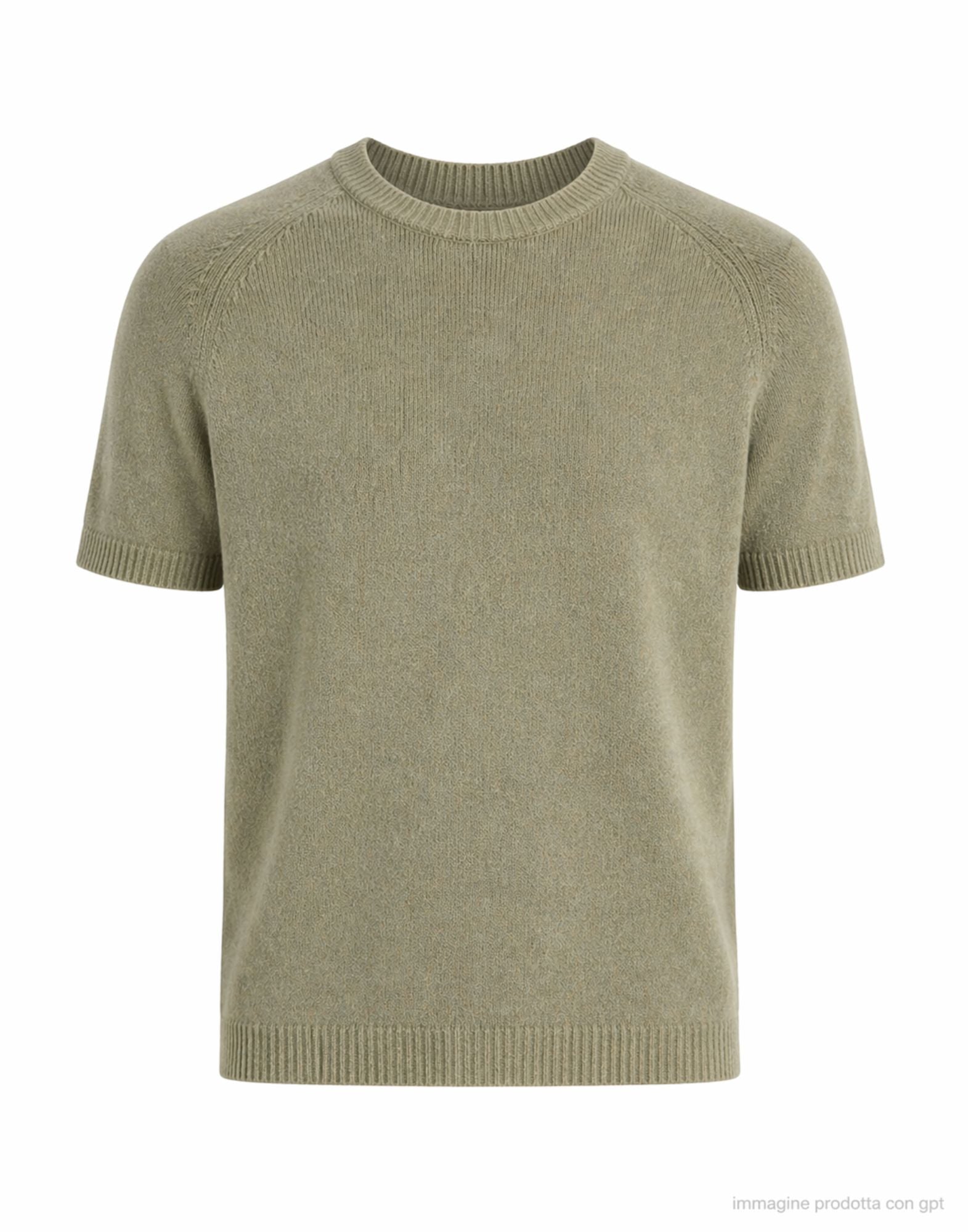 Olive Hemp Knit Garment Dyed T-Shirt