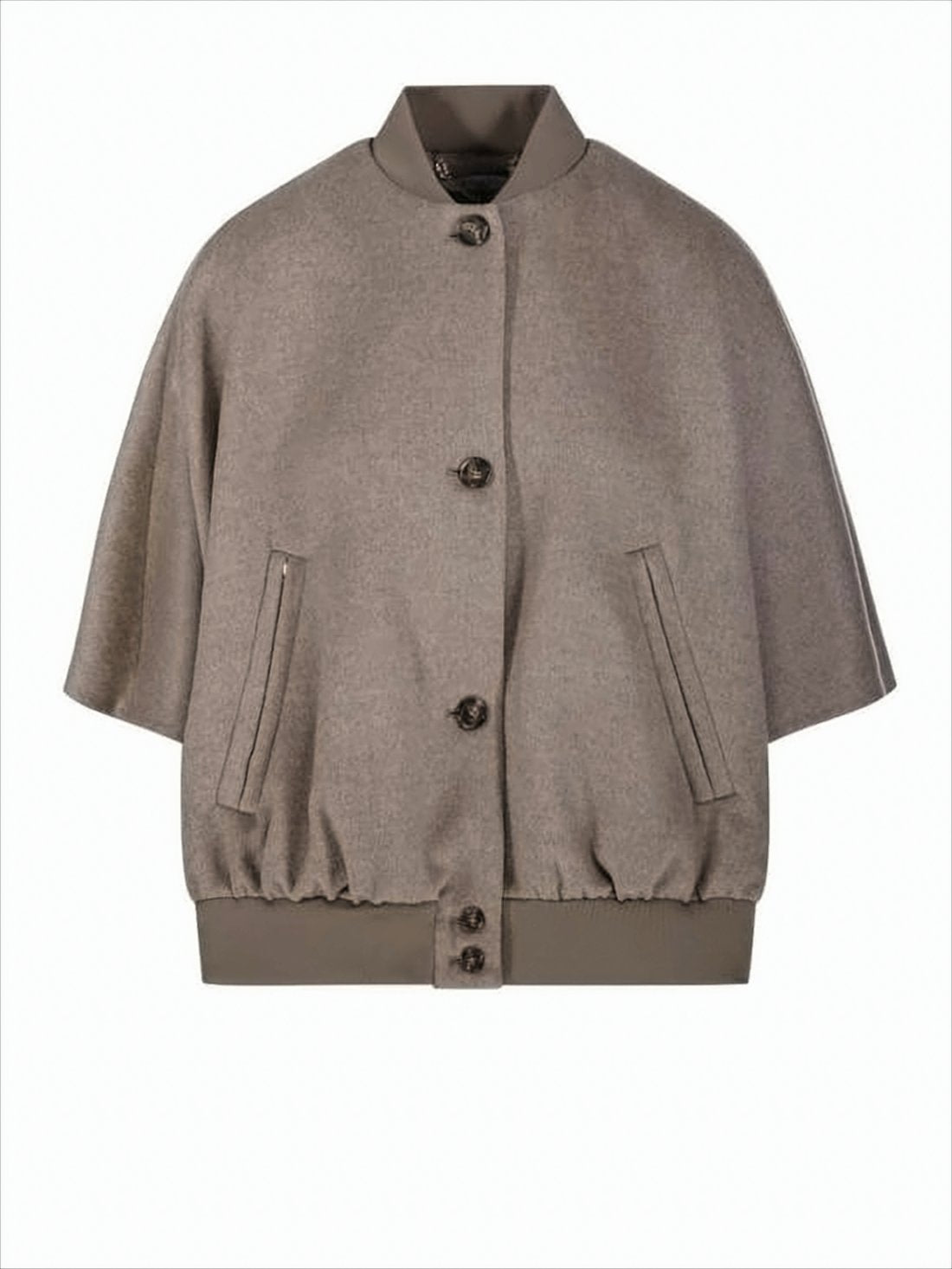 Cashmere Cape with Button-Up Front
