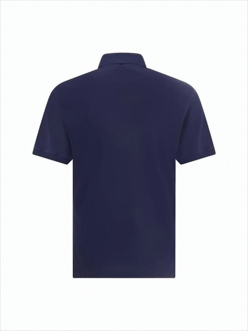Smooth-Finish Short-Sleeve Polo Shirt With Tailored Fit