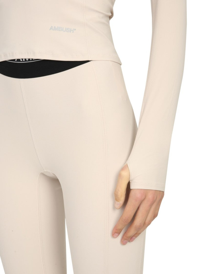 Fitted Long Sleeve Polo Neck Top